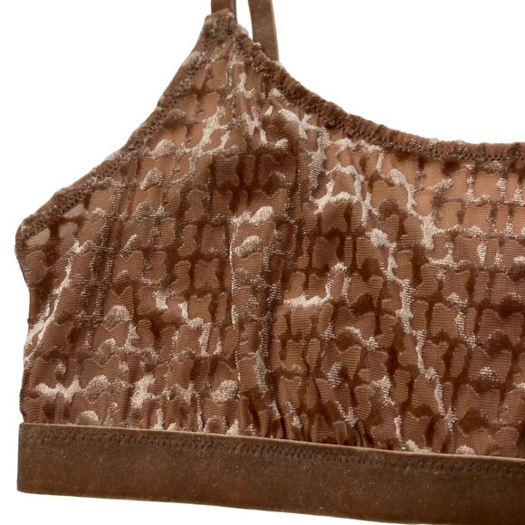 SKIMS Velvet Logo Scoop Bralette Sienna Womens Small - Picture 5 of 10